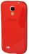 Силиконовая накладка Deexe S Line для Samsung Galaxy S4 mini (i9190) - Red (S4M-9123R). Фото 1 из 5