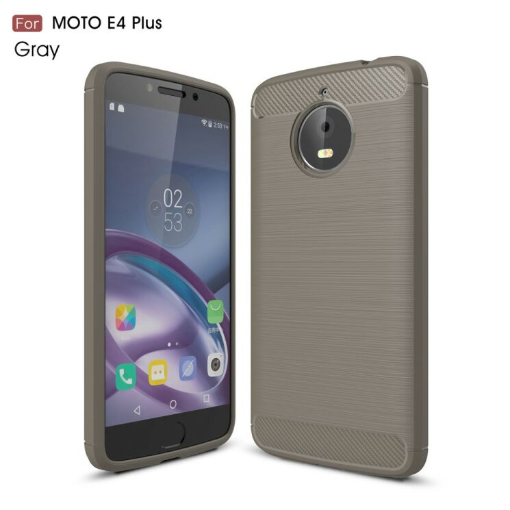 Защитный чехол UniCase Carbon для Motorola Moto E Plus / E4 Plus - Grey: фото 1 из 10
