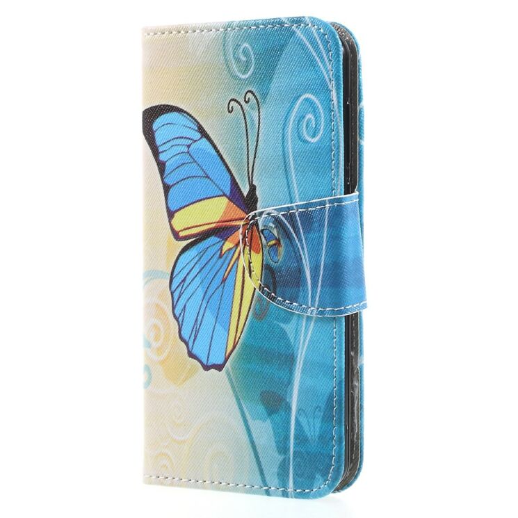 Чехол-книжка Deexe Color Wallet для Huawei Y5 2017 - Blue Butterfly: фото 1 из 4