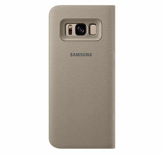 Чехол-книжка LED View Cover для Samsung Galaxy S8 (G950) EF-NG950PFEGRU - Gold: фото 3 из 4