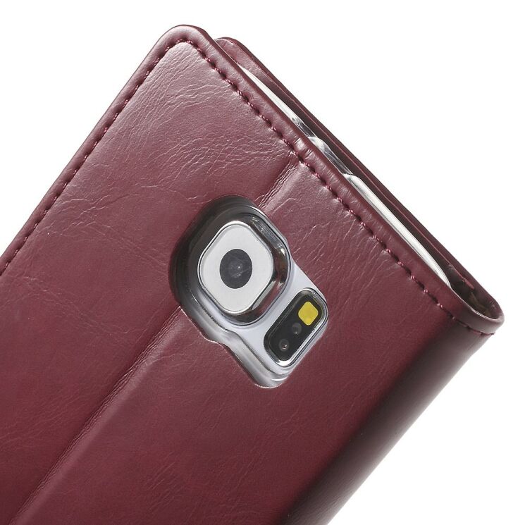 Чехол-книжка MERCURY Classic Flip для Samsung Galaxy S6 (G920) - Wine Red: фото 8 из 11