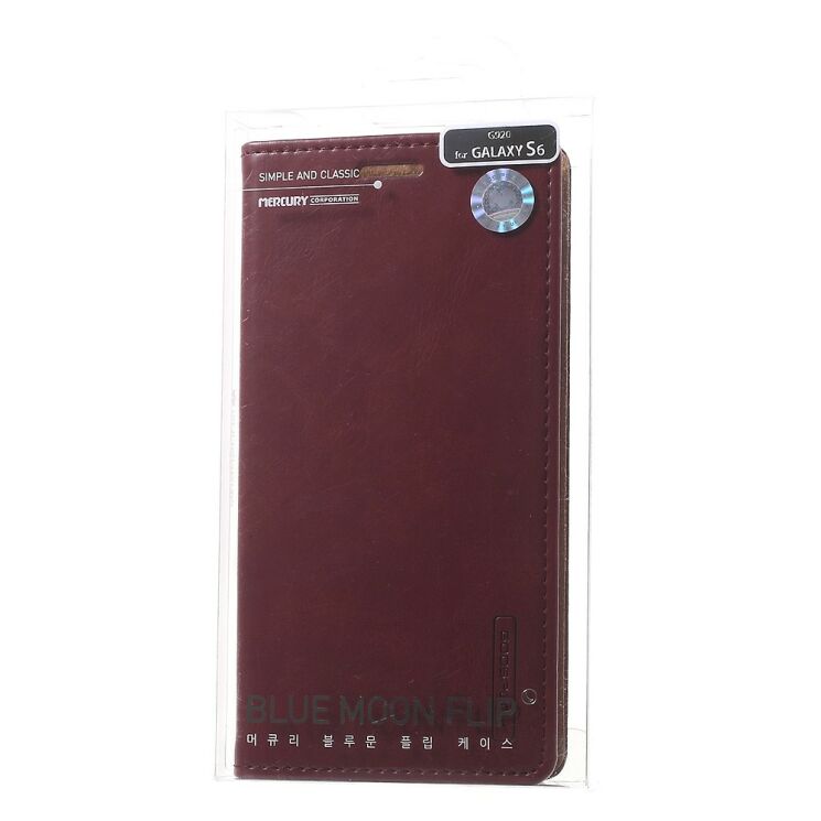 Чохол-книжка MERCURY Classic Flip для Samsung Galaxy S6 (G920) - Wine Red: фото 11 з 11