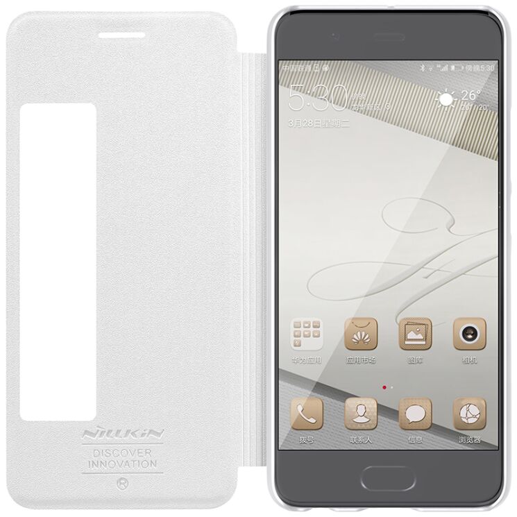 Чохол-книжка NILLKIN Sparkle Series для Huawei P10 Plus - White: фото 2 з 15