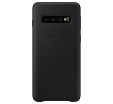 Чехол Leather Cover для Samsung Galaxy S10 (G973) EF-VG973LBEGRU - Black: фото 1 из 5