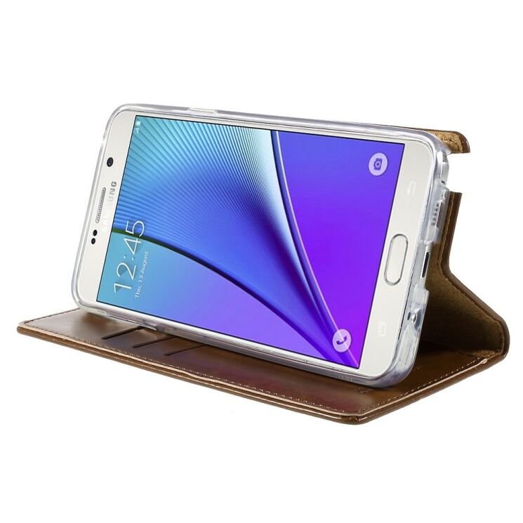 Чехол MERCURY Classic Flip для Samsung Galaxy Note 5 (N920) - Brown: фото 4 из 9