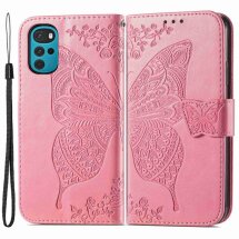 Чехол UniCase Butterfly Pattern для Motorola Moto G22 / E32 / E32s - Pink: фото 1 из 8