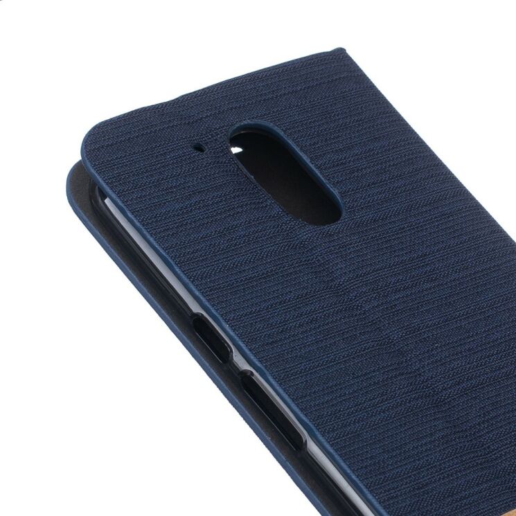 Чохол UniCase Cross Texture для Motorola Moto G4/G4 Plus - Dark Blue: фото 6 з 8
