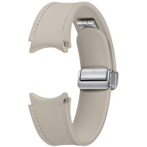 Оригінальний ремінець D-Buckle Hybrid Eco-Leather Band (M/L) для Samsung Galaxy Watch 4 / 4 Classic / 5 / 5 Pro / 6 / 6 Classic (ET-SHR94LAEGEU) - Etoupe: фото 1 з 4