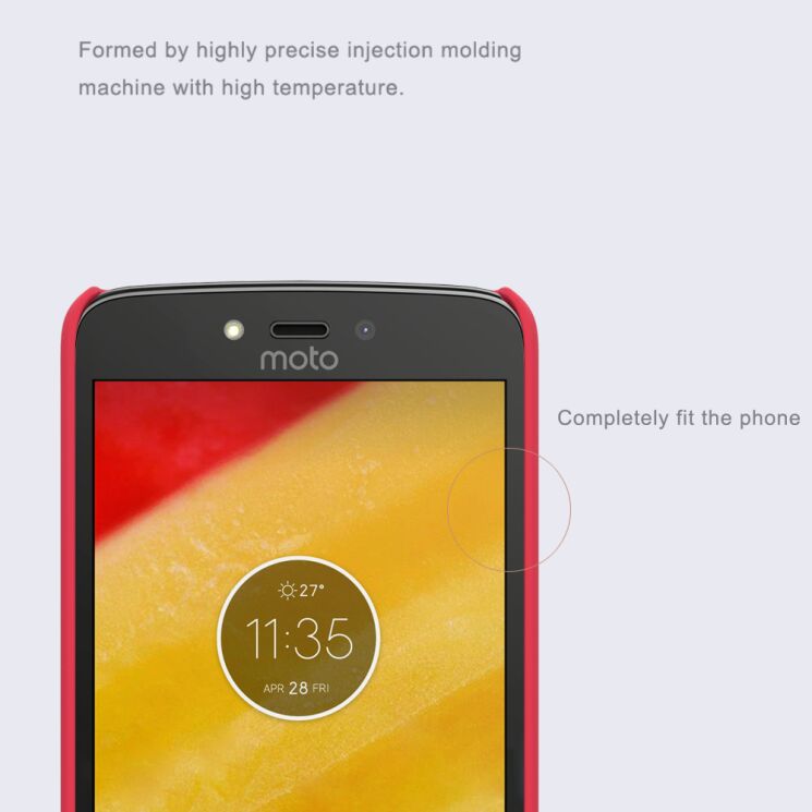 Пластиковый чехол NILLKIN Frosted Shield для Motorola Moto C Plus - Red: фото 12 из 21