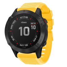 Ремінець Deexe Color Series для годинників Garmin з кріпленням QuickFit 26mm - Yellow: фото 1 з 5