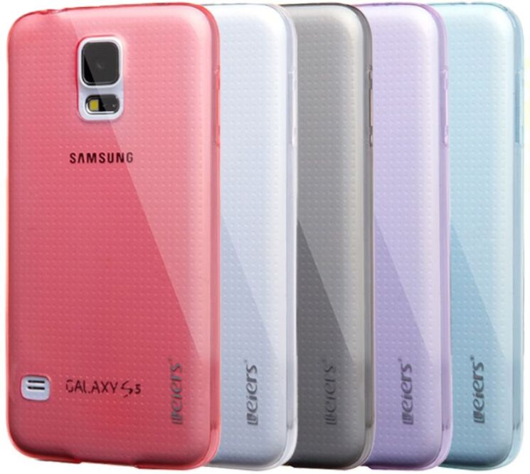 Силиконовая накладка Leiers Thin Ice Series для Samsung Galaxy S5 (G900) - Blue: фото 2 з 7