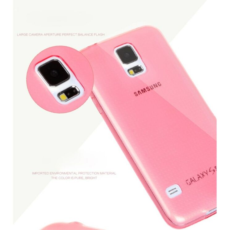 Силиконовая накладка Leiers Thin Ice Series для Samsung Galaxy S5 (G900) - Red: фото 3 з 7
