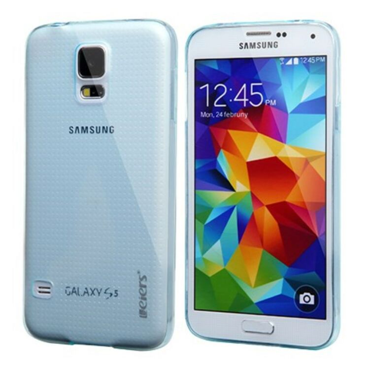 Силиконовая накладка Leiers Thin Ice Series для Samsung Galaxy S5 (G900) - Blue: фото 1 из 7