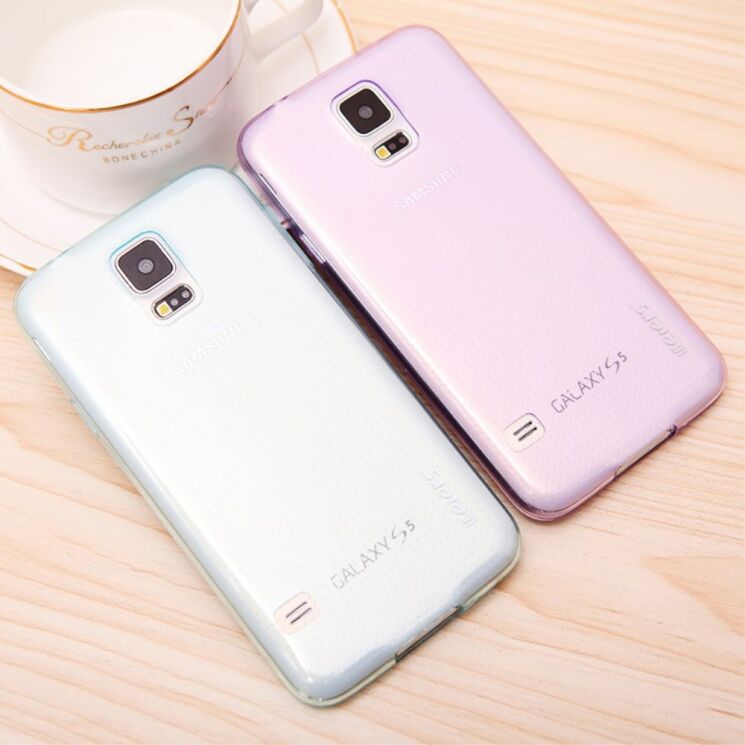 Силиконовая накладка Leiers Thin Ice Series для Samsung Galaxy S5 (G900) - Blue: фото 5 из 7