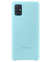 Силиконовый чехол Silicone Cover для Samsung Galaxy A51 (А515) EF-PA515TLEGRU - Blue: фото 1 из 8