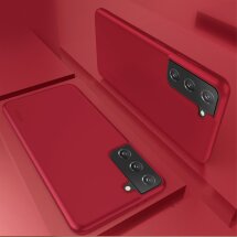 Силіконовий чохол X-LEVEL Matte для Samsung Galaxy S21 (G991) - Red: фото 1 з 6