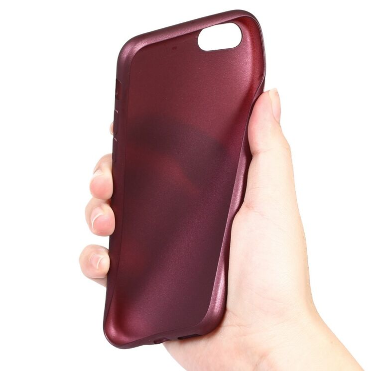 Силиконовый (TPU) чехол X-LEVEL Matte для iPhone SE 2 / 3 (2020 / 2022) / iPhone 7 / iPhone 8 - Wine Red: фото 3 из 15