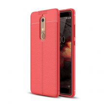 Захисний чохол Deexe Leather Cover для Nokia 5 2018 / Nokia 5.1 - Red: фото 1 з 15