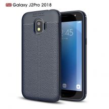Захисний чохол Deexe Leather Cover для Samsung Galaxy J2 2018 (J250) - Dark Blue: фото 1 з 9