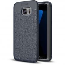 Защитный чехол Deexe Leather Cover для Samsung Galaxy S7 edge (G935) - Dark Blue: фото 1 из 11