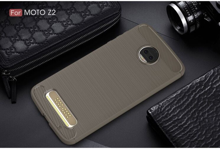 Защитный чехол UniCase Carbon для Motorola Moto Z2 - Gray: фото 2 из 8