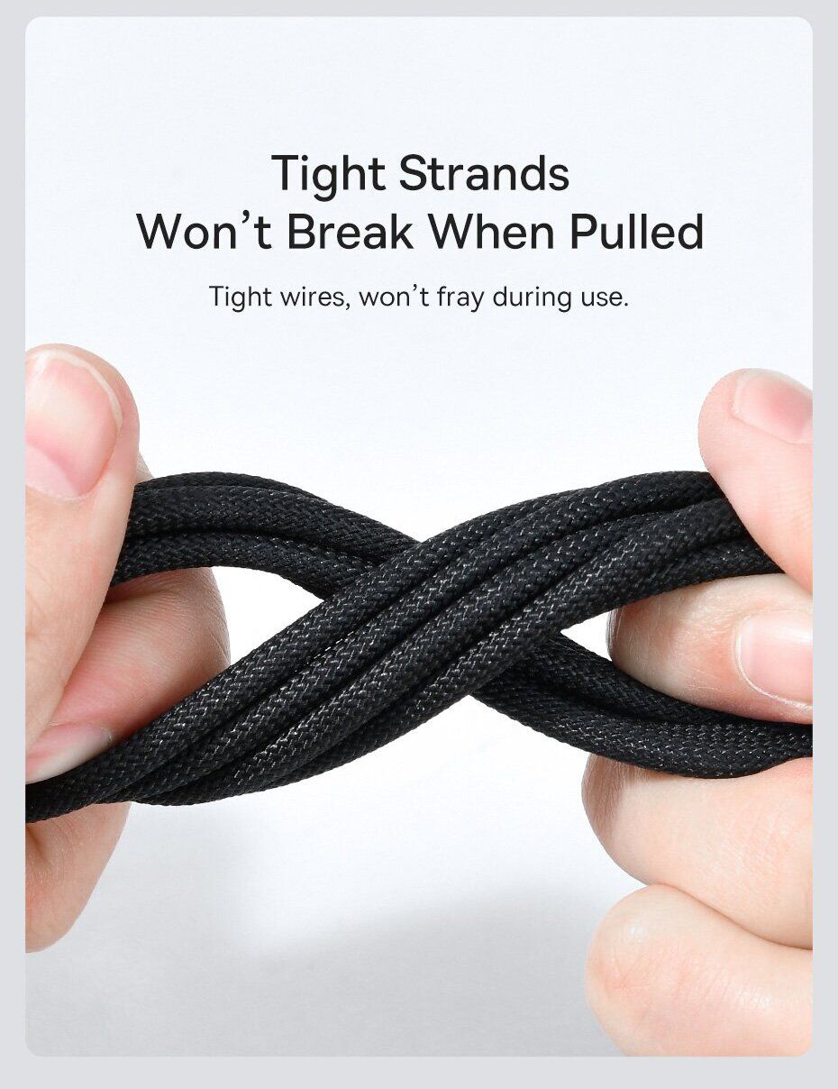 Кабель Baseus Tungsten Gold USB to Type-C (100W, 1m) CAWJ000001 - Black. Фото 18 Кабель Baseus Tungsten Gold USB to Type-C (100W, 1m) CAWJ000001 - Black (896278B). Фото 18 з 22