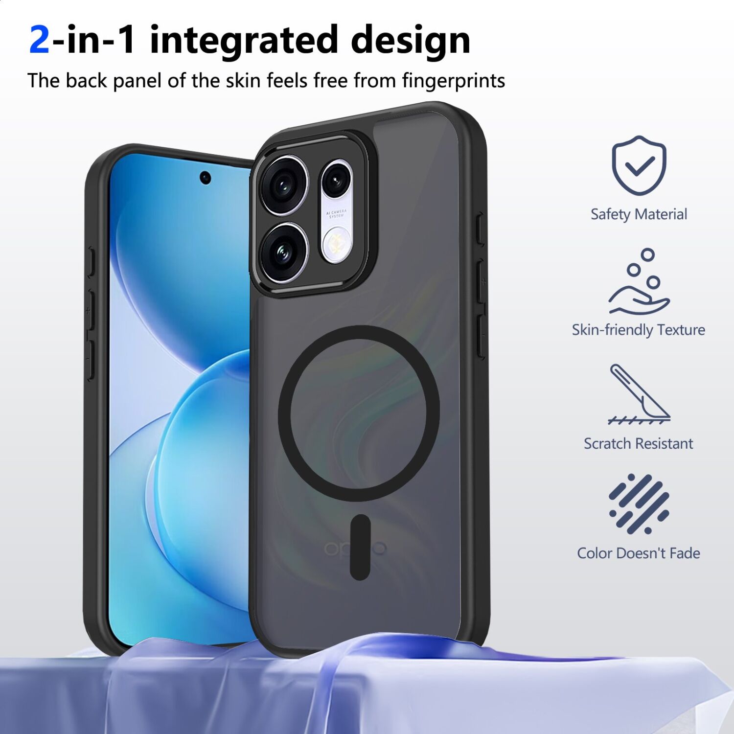 Захисний чохол Deexe Matte Skin with MagSafe для OPPO Reno 16 / 16 Pro - Translucent. Фото 2 Захисний чохол Deexe Matte Skin with MagSafe для OPPO Reno 16 / 16 Pro - Translucent (413246T). Фото 2 з 8