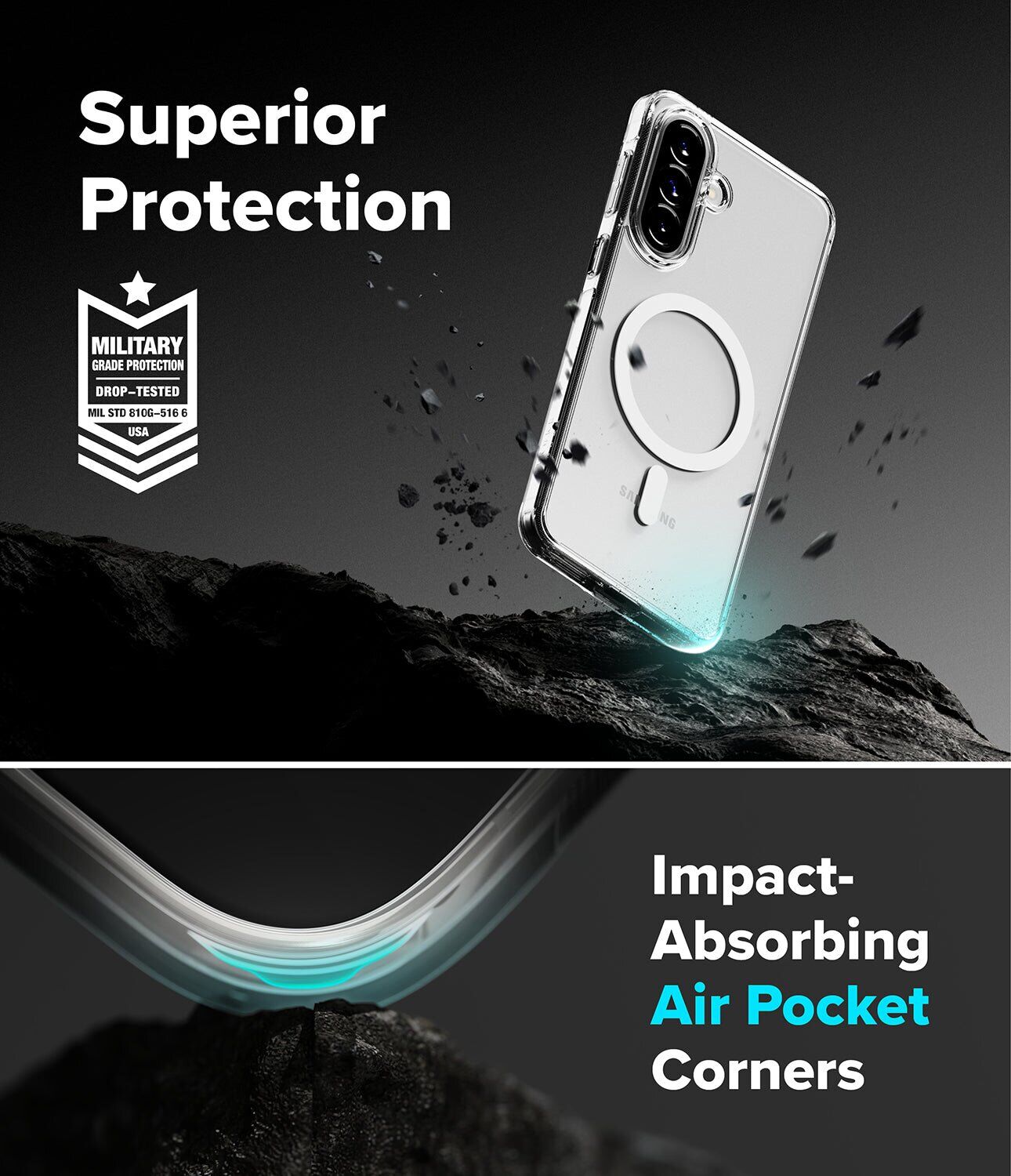 Захисний чохол Ringke Fusion Magnetic для Samsung Galaxy A57 (A576) 8800328817944 - Clear. Фото 7 Захисний чохол Ringke Fusion Magnetic для Samsung Galaxy A57 (A576) 8800328817944 - Clear (409914C). Фото 7 з 15