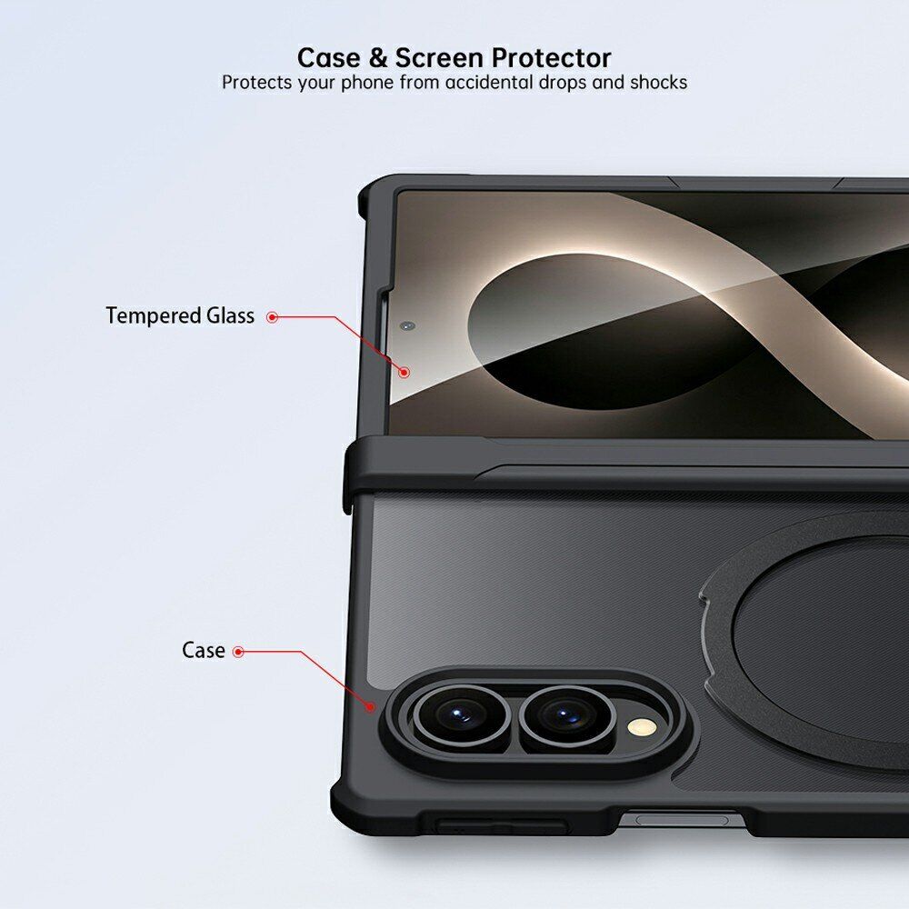Защитный чехол XUNDD Rugged Case with MagSafe (FF) для Samsung Galaxy Fold 8 - Black. Фото 7 Защитный чехол XUNDD Rugged Case with MagSafe (FF) для Samsung Galaxy Fold 8 - Black (424549B). Фото 7 из 10