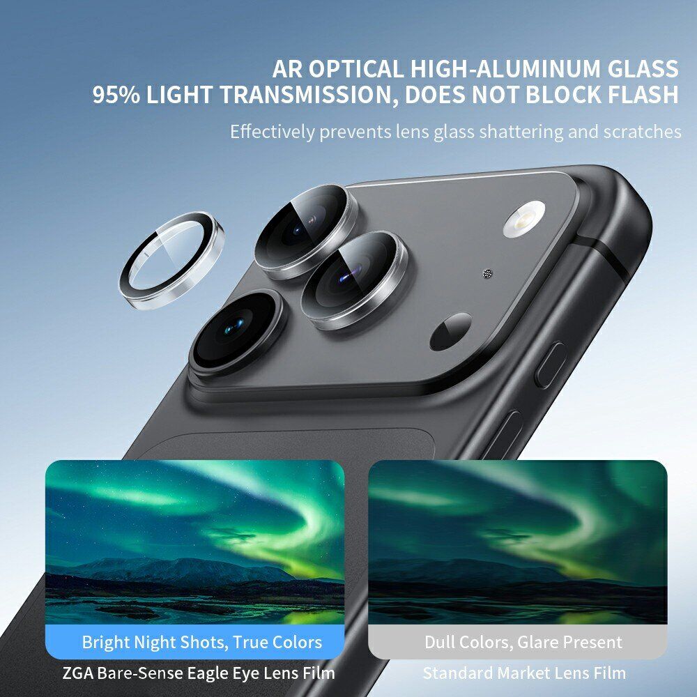 Защитное стекло на камеру ZGA Lens Protector для Apple iPhone 18 Pro - Black. Фото 4 Защитное стекло на камеру ZGA Lens Protector для Apple iPhone 18 Pro - Black (423693B). Фото 4 из 10