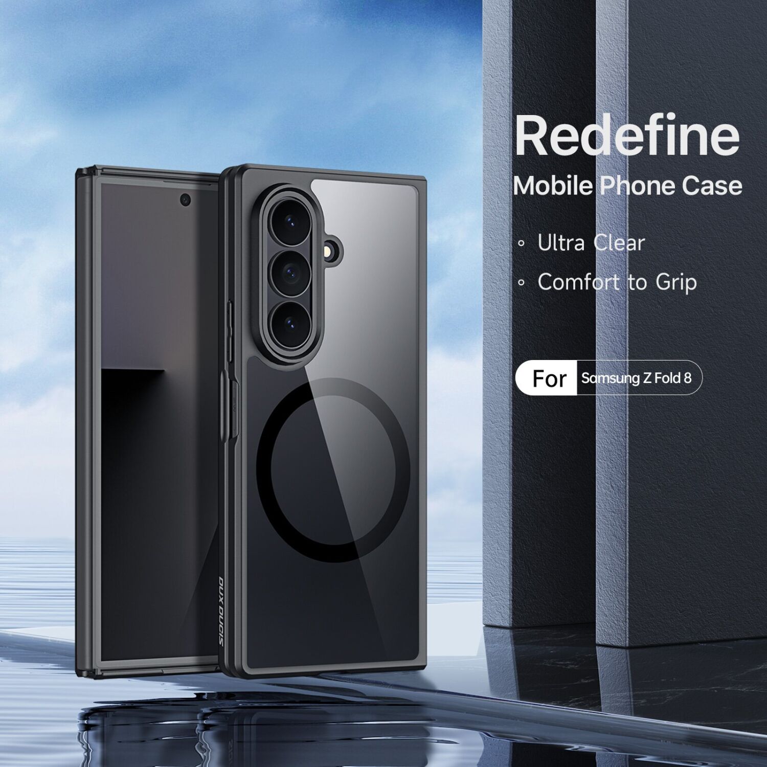 Защитный чехол DUX DUCIS Aimo Series Magnetic (FF) Samsung Galaxy Fold 8 Ultra - Black. Фото 4 Защитный чехол DUX DUCIS Aimo Series Magnetic (FF) Samsung Galaxy Fold 8 Ultra - Black (424044B). Фото 4 из 11
