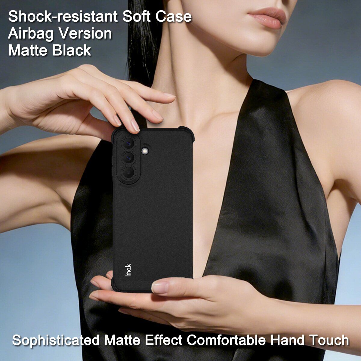 Защитный чехол IMAK Airbag Sand Case для Samsung Galaxy A27 (A276) - Matte Black. Фото 3 Защитный чехол IMAK Airbag Sand Case для Samsung Galaxy A27 (A276) - Matte Black (408643B). Фото 3 из 9