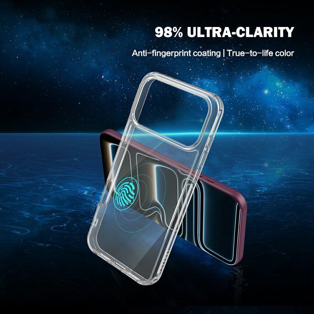 Захисний чохол LEREACH TOC Crystal Series для iPhone 18 Pro / 17 Pro - Transparent. Фото 10 Захисний чохол LEREACH TOC Crystal Series для iPhone 18 Pro / 17 Pro - Transparent (423648T). Фото 10 з 13