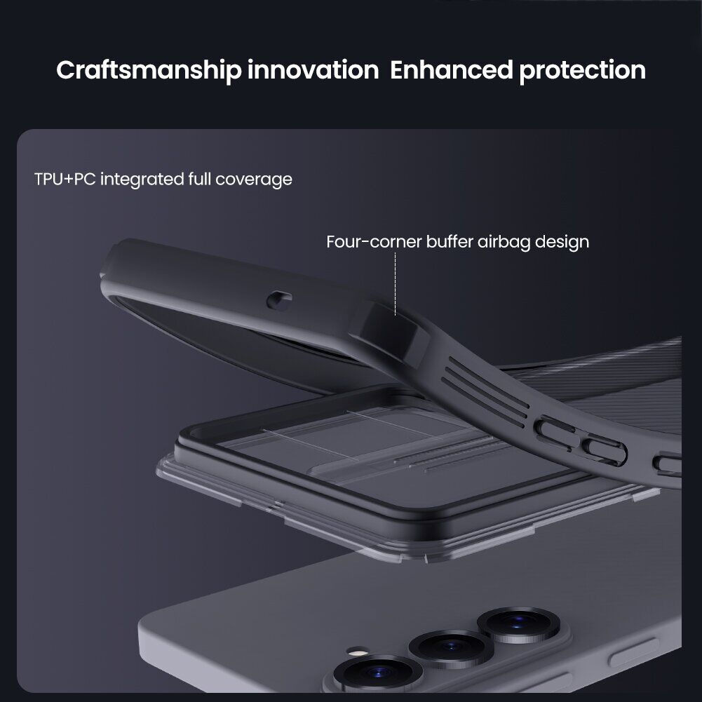 Захисний чохол NILLKIN CamShield Pro (Clear Version) для Samsung Galaxy A37 (A376) - Black. Фото 9 Захисний чохол NILLKIN CamShield Pro (Clear Version) для Samsung Galaxy A37 (A376) - Black (406022B). Фото 9 з 17