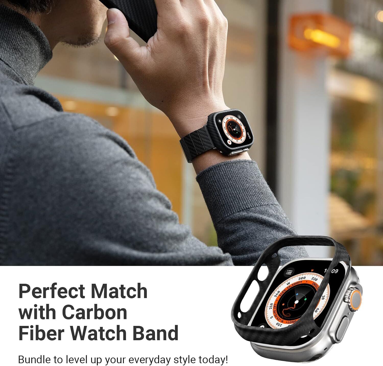 Захисний чохол Pitaka Air (FW) для Apple Watch Ultra / Ultra 2 / Ultra 3 (49mm) AWU2401 - Sunset. Фото 8 Захисний чохол Pitaka Air (FW) для Apple Watch Ultra / Ultra 2 / Ultra 3 (49mm) AWU2401 - Sunset (304647O). Фото 8 з 11