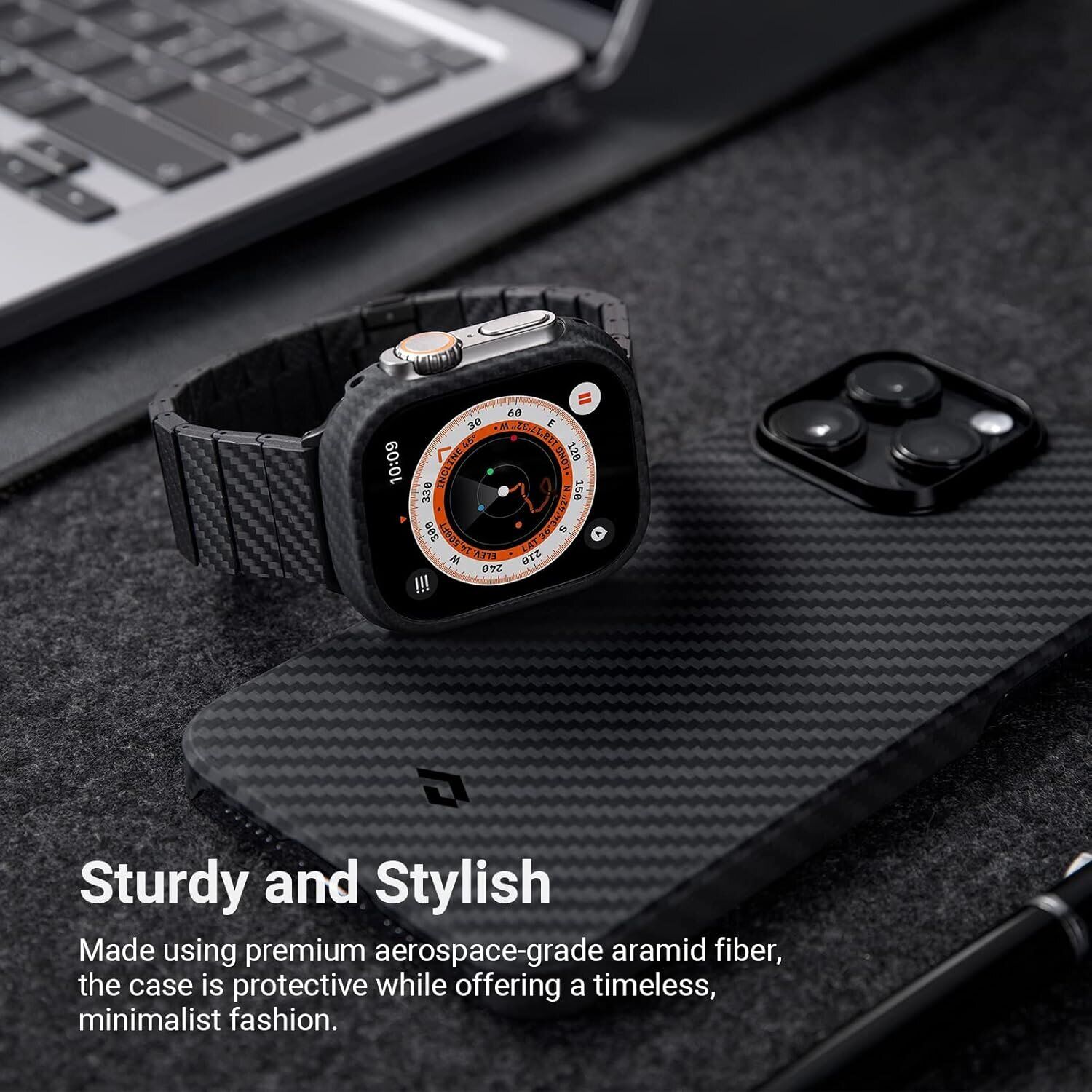 Захисний чохол Pitaka Air (FW) для Apple Watch Ultra / Ultra 2 / Ultra 3 (49mm) AWU2401 - Sunset. Фото 6 Захисний чохол Pitaka Air (FW) для Apple Watch Ultra / Ultra 2 / Ultra 3 (49mm) AWU2401 - Sunset (304647O). Фото 6 з 11