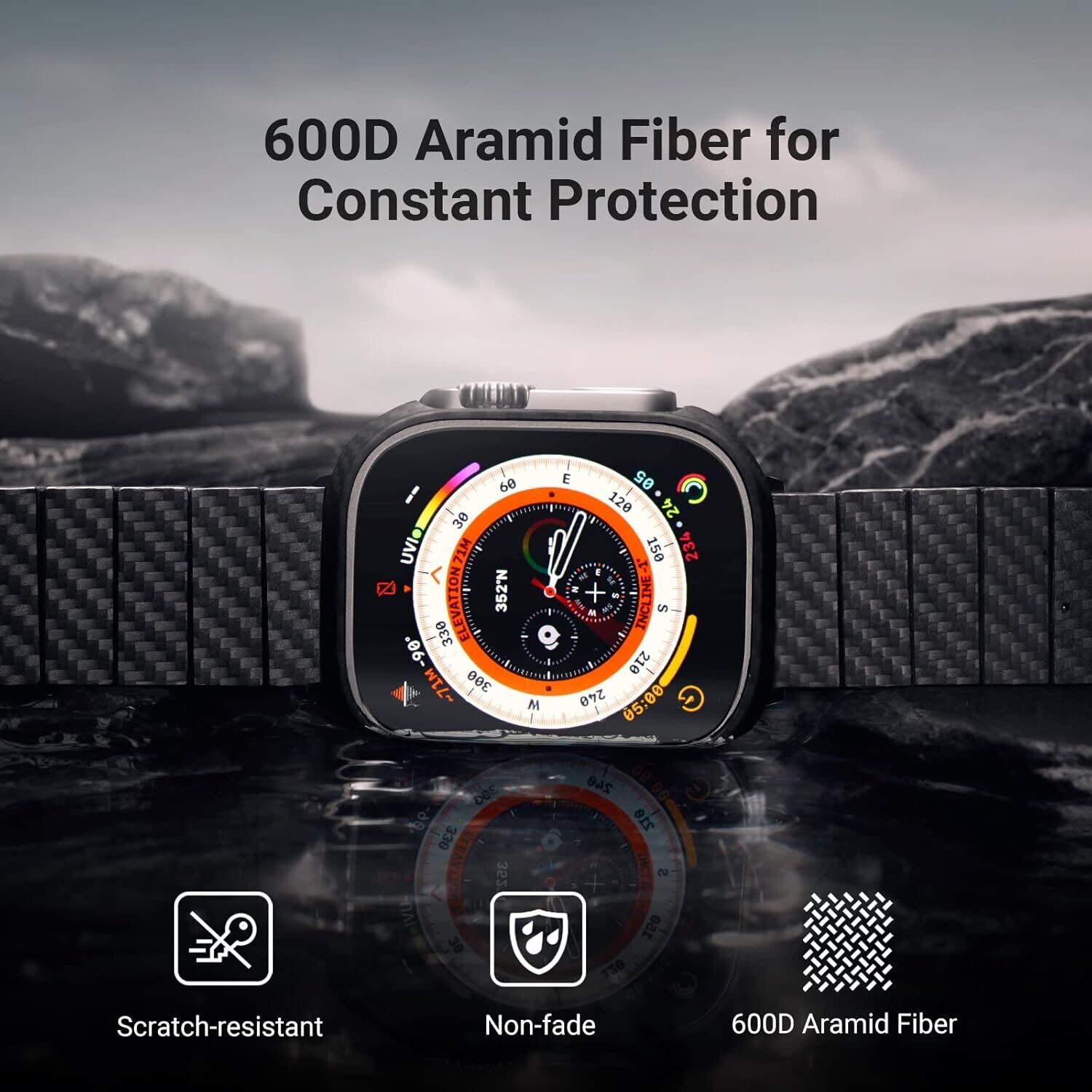 Захисний чохол Pitaka Air (FW) для Apple Watch Ultra / Ultra 2 / Ultra 3 (49mm) AWU2401 - Sunset. Фото 5 Захисний чохол Pitaka Air (FW) для Apple Watch Ultra / Ultra 2 / Ultra 3 (49mm) AWU2401 - Sunset (304647O). Фото 5 з 11
