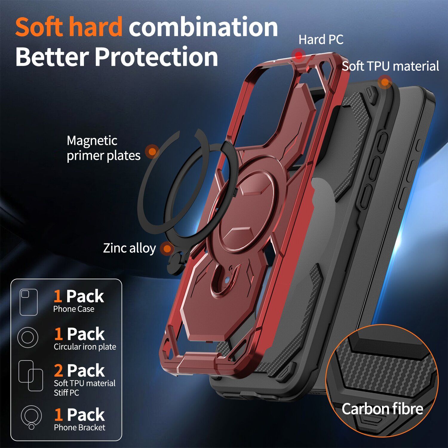 Защитный чехол Reframe Hybrid Magnetic для iPhone 14 Pro Max - Red. Фото 3 Защитный чехол Reframe Hybrid Magnetic для iPhone 14 Pro Max - Red (306870R). Фото 3 из 7