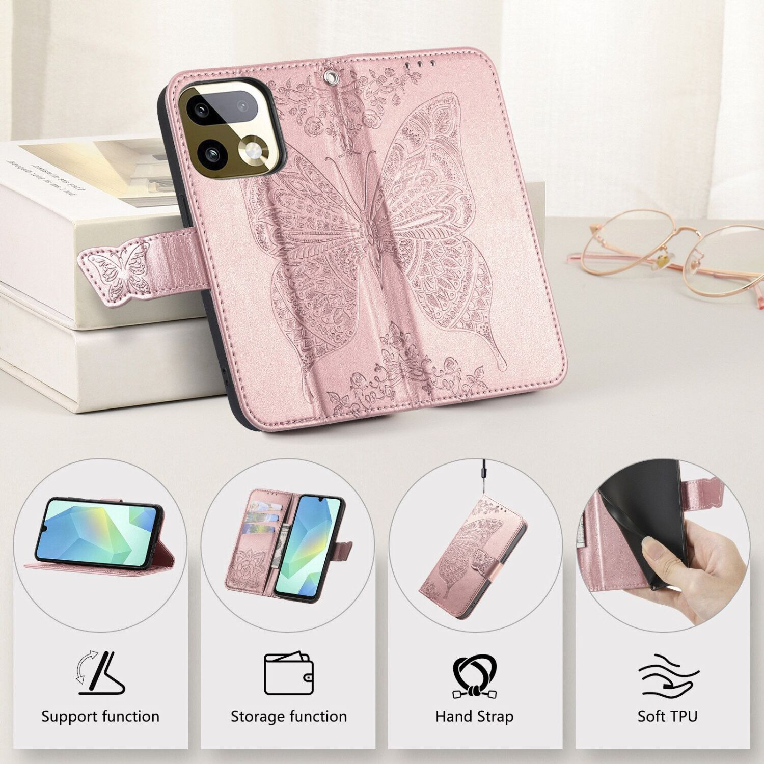 Чехол-книжка с рисунком UniCase Butterfly Pattern для Realme 16 Pro Plus - Light Purple. Фото 8 Чехол-книжка с рисунком UniCase Butterfly Pattern для Realme 16 Pro Plus - Light Purple (428527LV). Фото 8 из 9