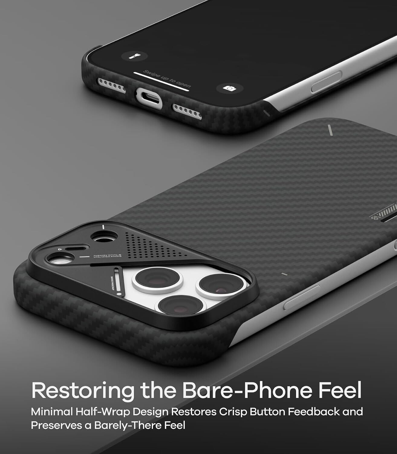 Защитный чехол AULUMU Ultra-Slim Aramid Fiber Case для iPhone 18 Pro Max / 17 Pro Max - Black. Фото 9 Защитный чехол AULUMU Ultra-Slim Aramid Fiber Case для iPhone 18 Pro Max / 17 Pro Max - Black (423927B). Фото 9 из 13