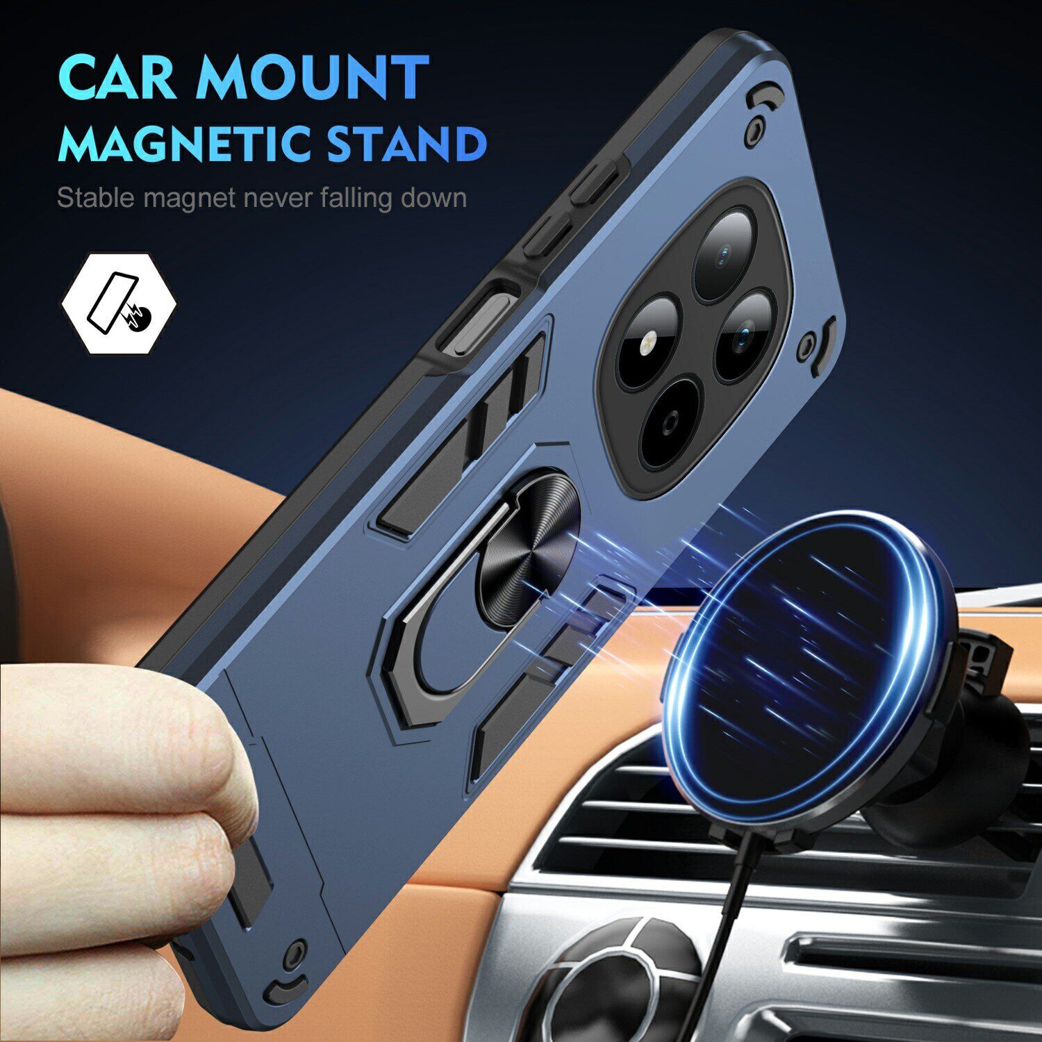 Защитный чехол Deexe Hybrid Shell для Xiaomi Redmi Note 15 Pro 5G - Blue. Фото 2 Защитный чехол Deexe Hybrid Shell для Xiaomi Redmi Note 15 Pro 5G - Blue (405024L). Фото 2 з 7