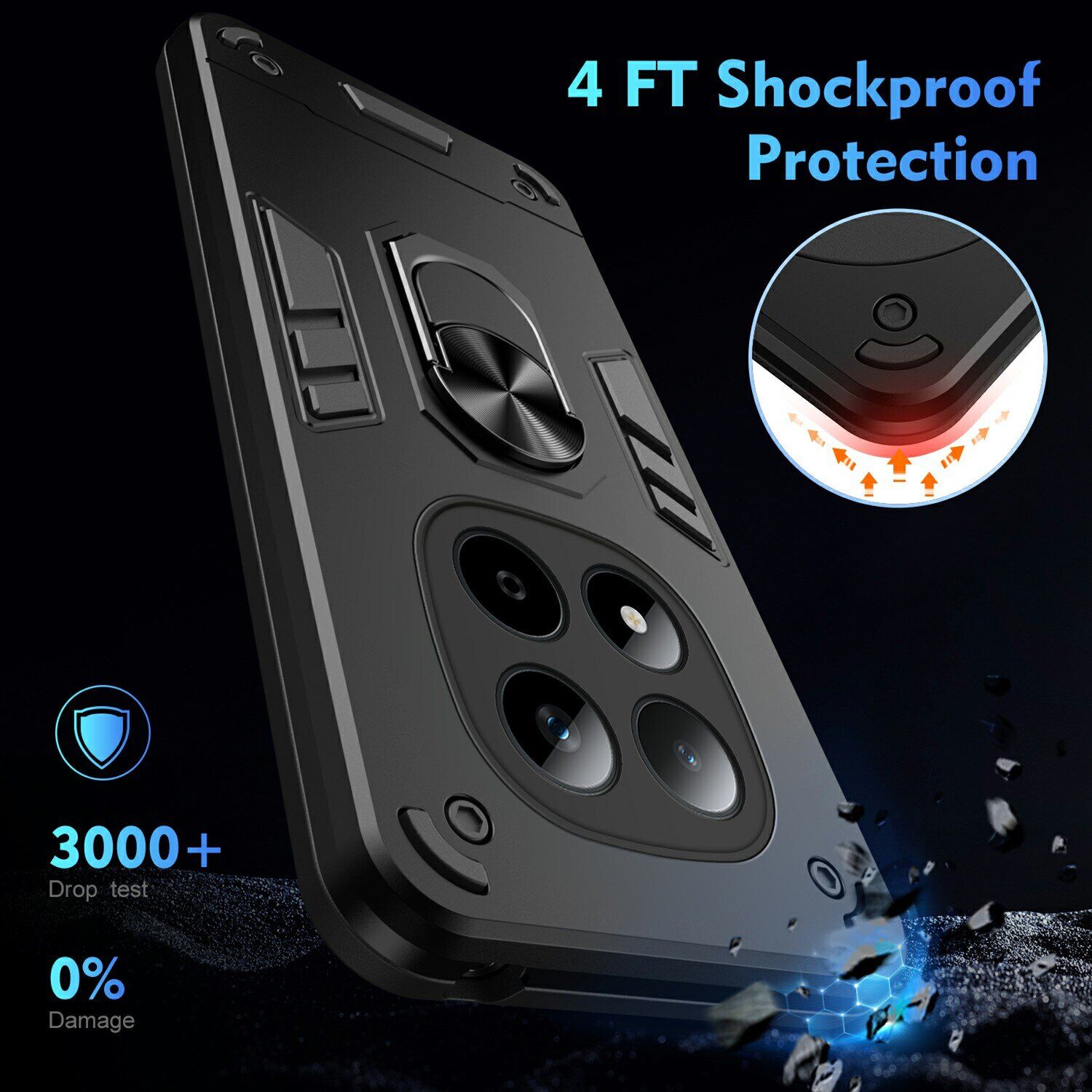 Защитный чехол Deexe Hybrid Shell для Xiaomi Redmi Note 15 Pro 5G - Blue. Фото 4 Защитный чехол Deexe Hybrid Shell для Xiaomi Redmi Note 15 Pro 5G - Blue (405024L). Фото 4 з 7