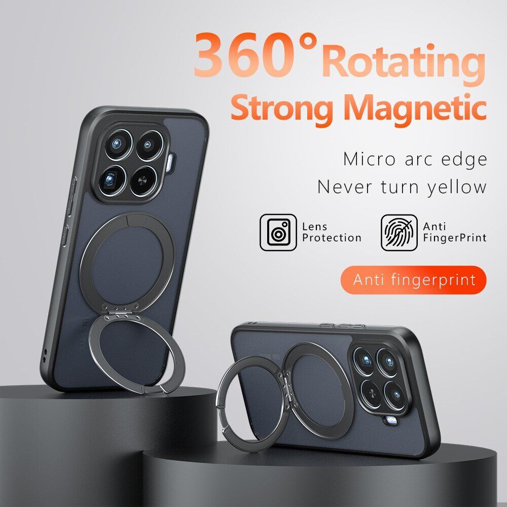 Защитный чехол Deexe Matte Skin Kickstand with MagSafe для Xiaomi 17T Pro - Transparent Black. Фото 5 Защитный чехол Deexe Matte Skin Kickstand with MagSafe для Xiaomi 17T Pro - Transparent Black (422348TB). Фото 5 из 16