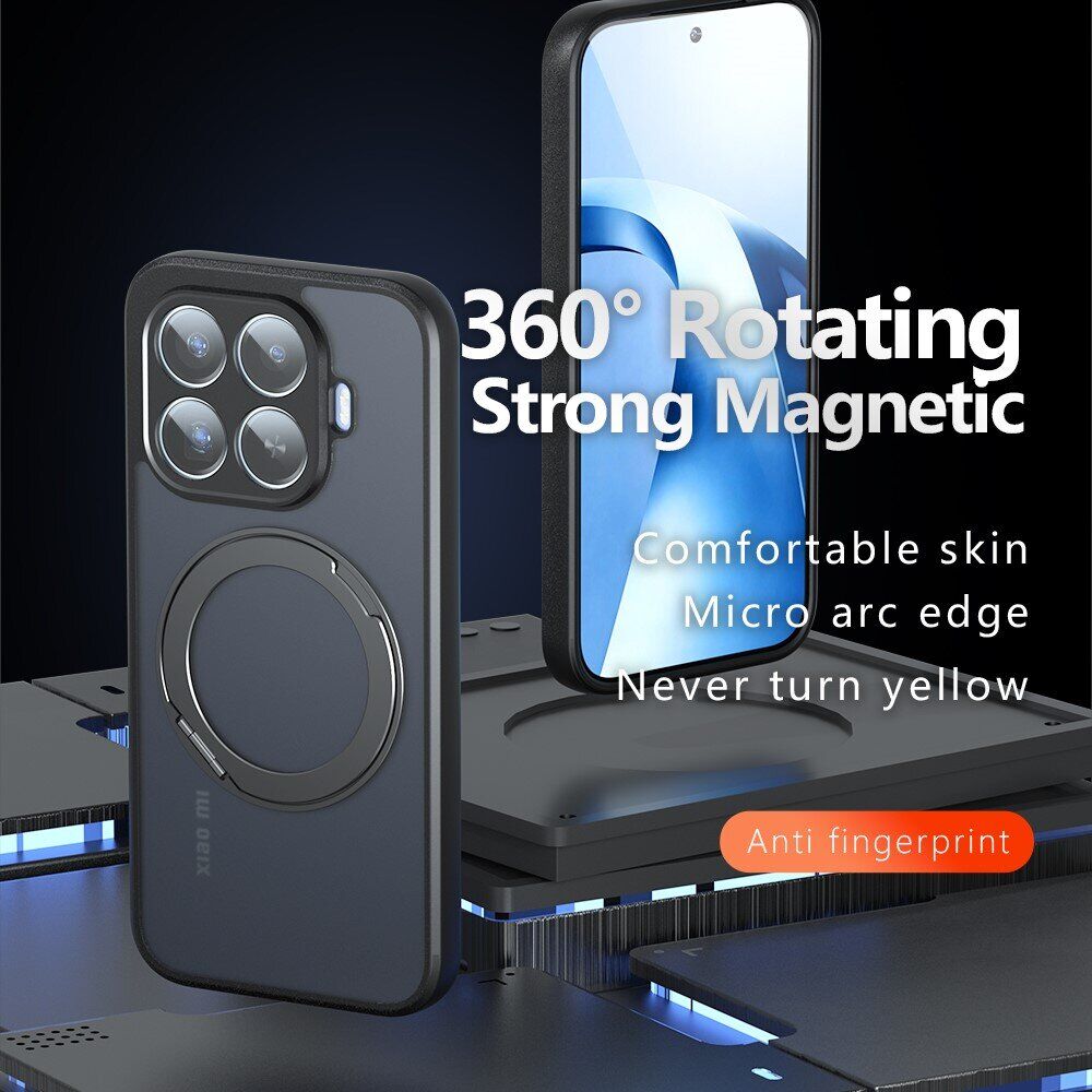 Защитный чехол Deexe Matte Skin Kickstand with MagSafe для Xiaomi 17T Pro - Transparent Black. Фото 4 Защитный чехол Deexe Matte Skin Kickstand with MagSafe для Xiaomi 17T Pro - Transparent Black (422348TB). Фото 4 из 16