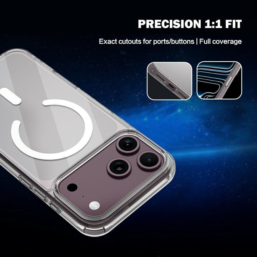 Захисний чохол LEREACH TOC Crystal Magnetic для iPhone 18 Pro / 17 Pro - Transparent. Фото 12 Захисний чохол LEREACH TOC Crystal Magnetic для iPhone 18 Pro / 17 Pro - Transparent (423649T). Фото 12 з 14