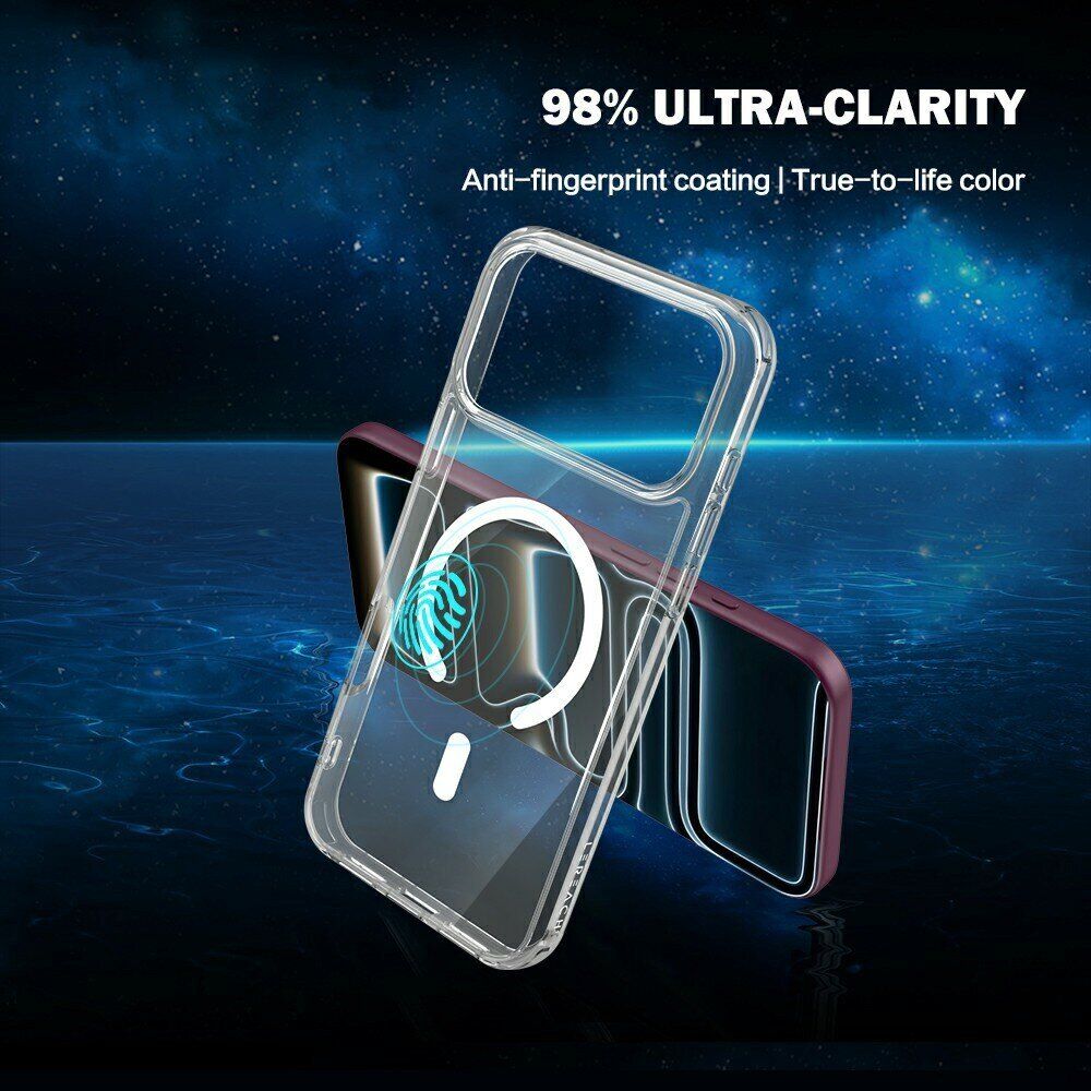 Захисний чохол LEREACH TOC Crystal Magnetic для iPhone 18 Pro / 17 Pro - Transparent. Фото 11 Захисний чохол LEREACH TOC Crystal Magnetic для iPhone 18 Pro / 17 Pro - Transparent (423649T). Фото 11 з 14