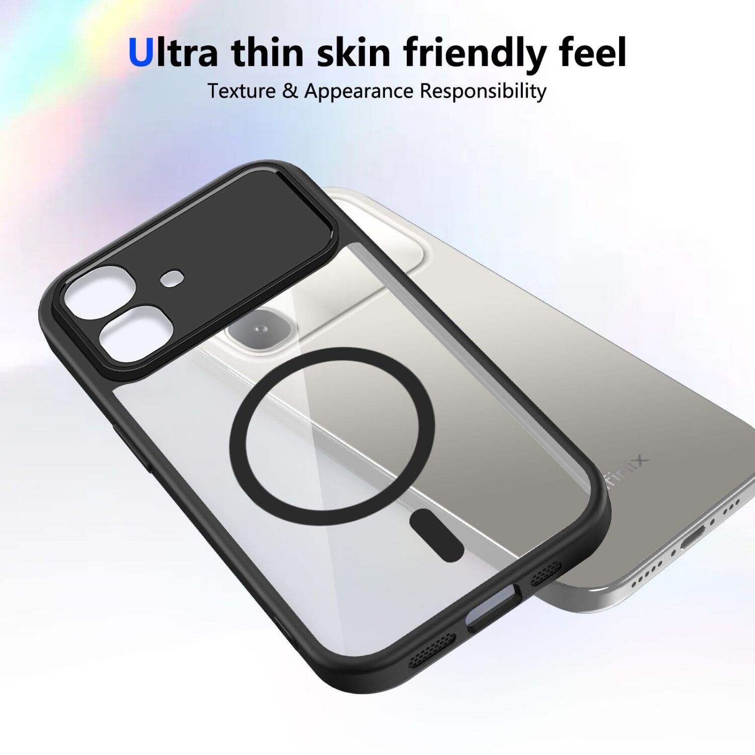 Защитный чехол Reframe Clear Bound with MagSafe для Infinix Smart 20 - Black. Фото 3 Защитный чехол Reframe Clear Bound with MagSafe для Infinix Smart 20 - Black (411220B). Фото 3 из 5