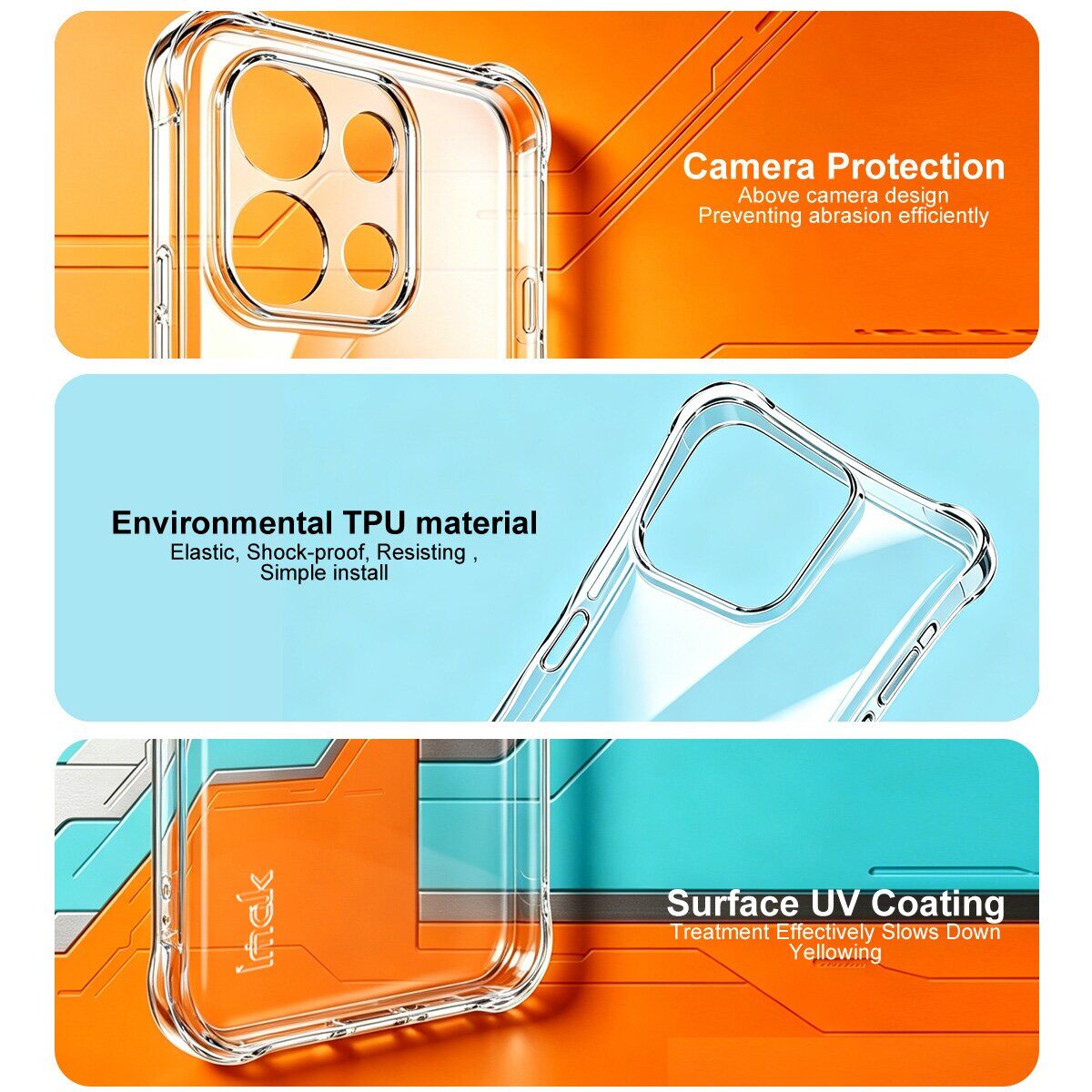 Чехол с усиленными углами IMAK Airbag MAX Case для OPPO Reno 16 F/FS - Transparent. Фото 8 Чехол с усиленными углами IMAK Airbag MAX Case для OPPO Reno 16 F/FS - Transparent (413408T). Фото 8 из 10