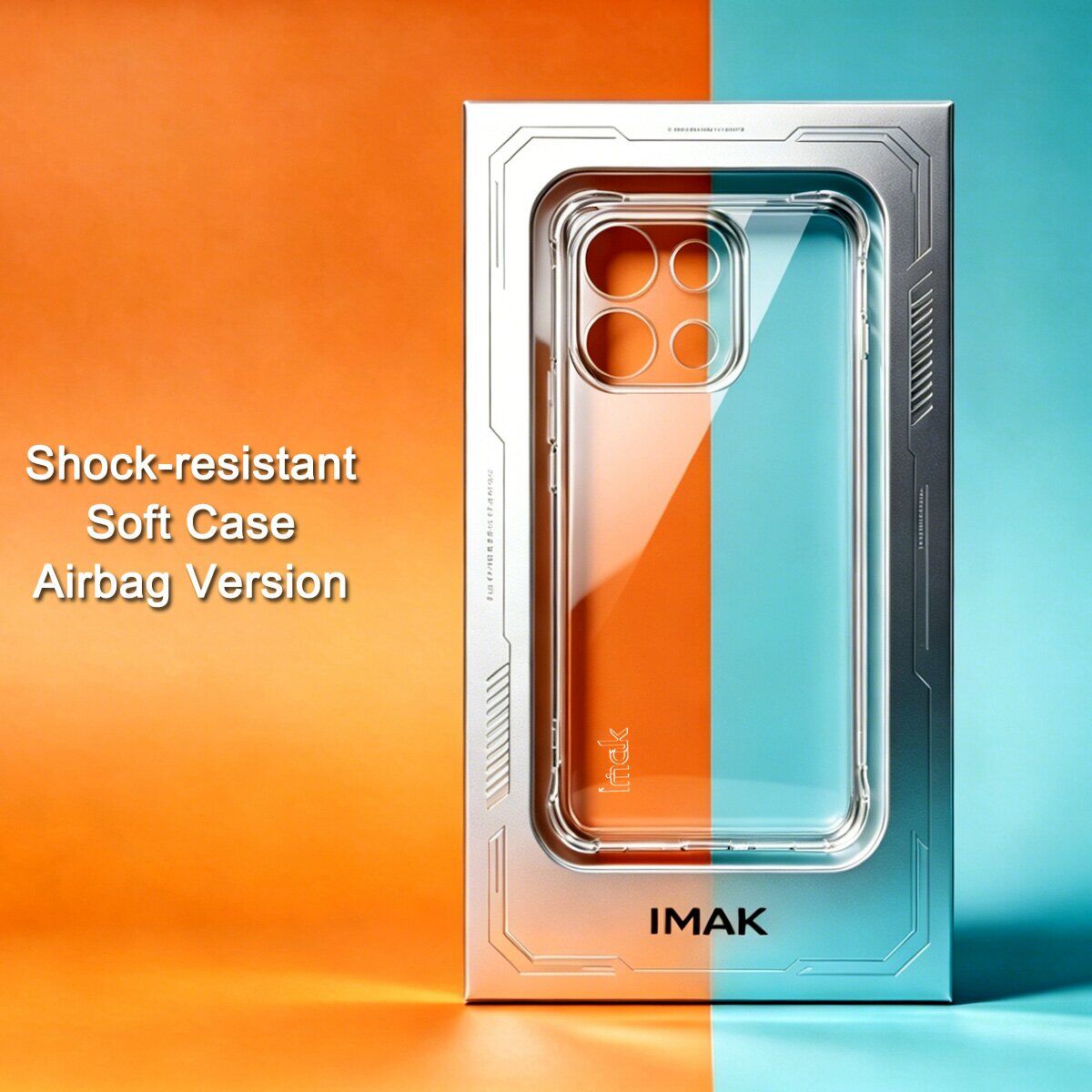 Чехол с усиленными углами IMAK Airbag MAX Case для OPPO Reno 16 F/FS - Transparent. Фото 3 Чехол с усиленными углами IMAK Airbag MAX Case для OPPO Reno 16 F/FS - Transparent (413408T). Фото 3 из 10