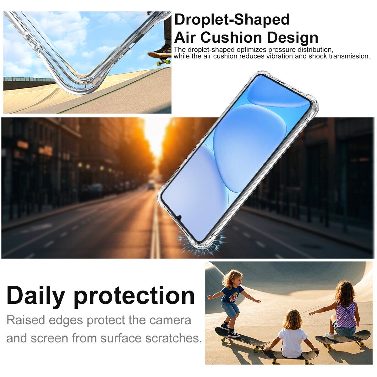 Чохол з посиленими кутами IMAK Airbag MAX Case для Realme Note 80 - Transparent. Фото 6 Чохол з посиленими кутами IMAK Airbag MAX Case для Realme Note 80 - Transparent (412405T). Фото 6 з 9